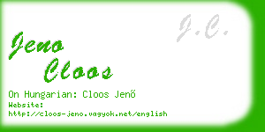 jeno cloos business card